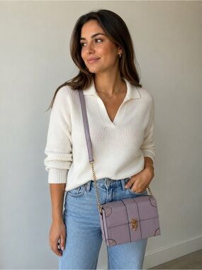 Primark Blush Pink Crossbody Bag with Gold Hardware